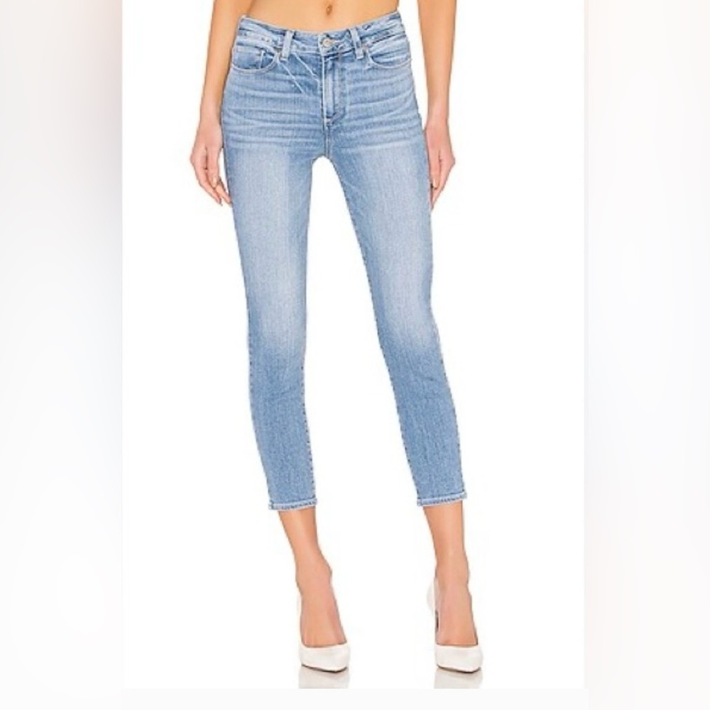 Paige Hoxton Slim Crop Blue Jeans